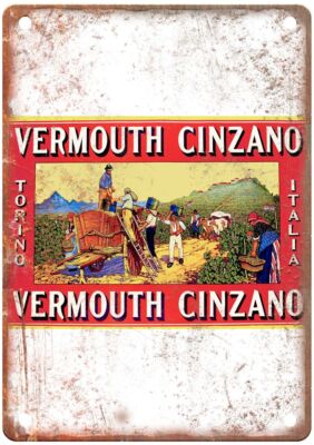 Vermouth Torino, Italia Vintage Liquor Poster Reproduction Sign E1367