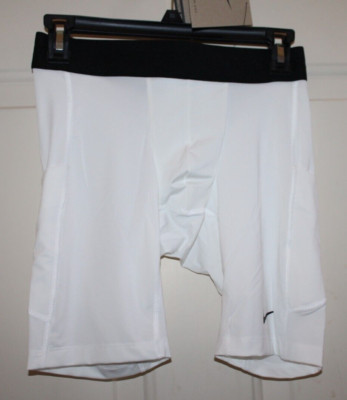 NWT Nike PRO Dri-FIT Fitness Men's 2XL White 10'' Long Shorts Tight Fit FB7963