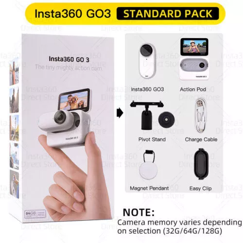 Insta360 GO 3 Action Camera (64GB, White)