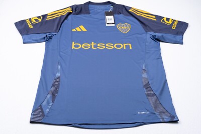 BOCA JUNIORS 2025 TRAINING JERSEY WITH SPONSORS ADIDAS IS5592