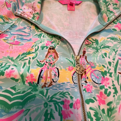 EUC Lilly Pulitzer Skipper halber Reißverschluss Popover, Let's Get Together, Gr. S - Bild 2 von 14