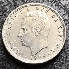 5 Pesetas 1975 79 Spain 🇪🇸 Juan Carlos I - KM# 807