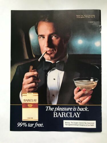 Barclay Cigarettes Vintage 1983 Print Ad | eBay