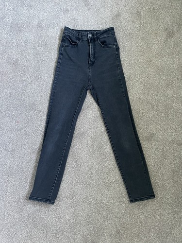 Stradivarius vintage denim ‘ Mom slim ‘ jeans, acid wash dark grey size 6 - Picture 2 of 6