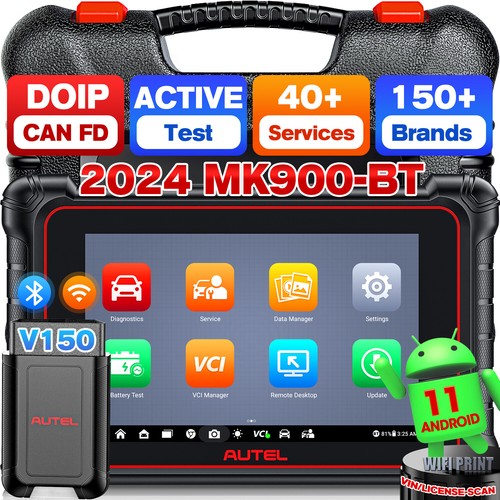 2025 Autel MaxiCOM MK900-BT Car Touchscreen Diagnostic AutoAuth Scanner ...