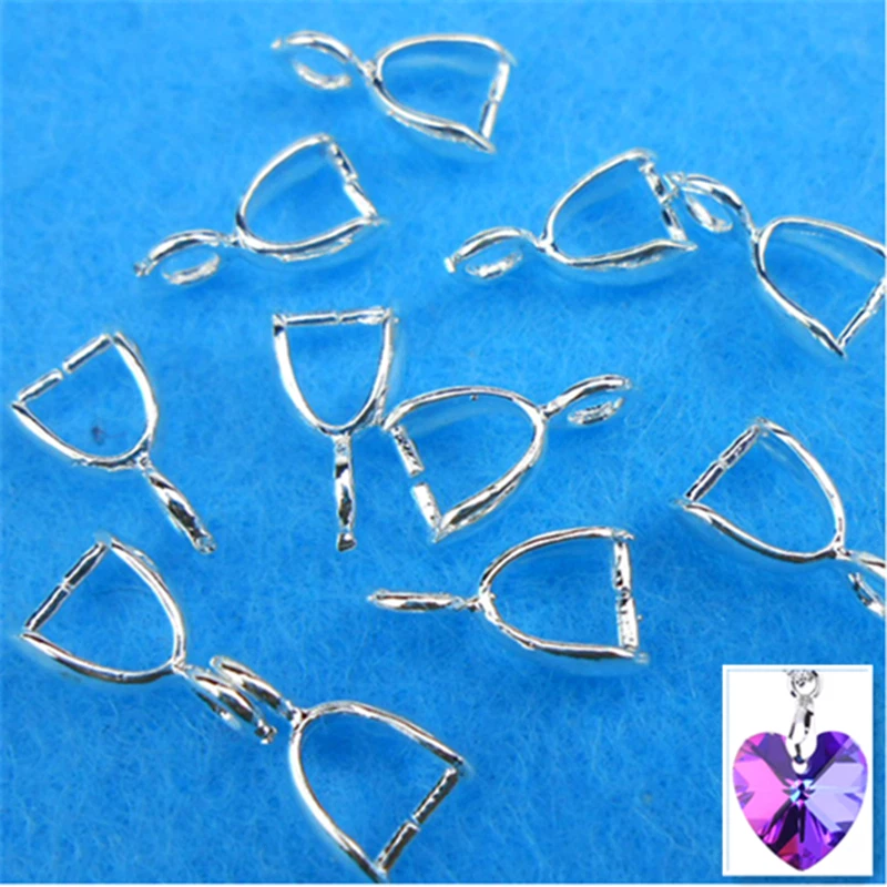 Wholesale 10PCS DIY Silver Jewelry Making Findings Connectors Pinch Bails Clasp - Image 3 of 3