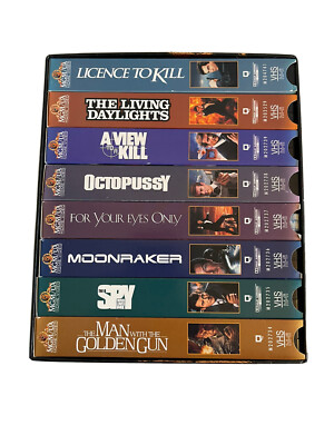 James Bond 007 Collectors Set Of 8 VHS Tapes Video Movies EUC | eBay