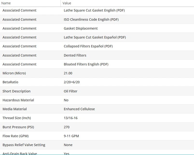Filtro de óleo do motor fabricante WIX para Chevrolet C1500 1991-1999 V8-5.0L - Imagem 4 de 4