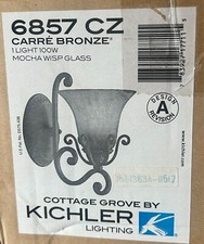 Kichler 6857 CZ One Light Wall Sconce Carre Bronze