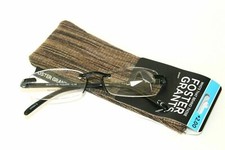 Foster Grant Kenneth Black Rimless Reading Glasses with Neoprene Case 2.00