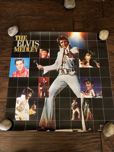 ELVIS PRESLEY THE ELVIS MEDLEY POSTER 22" X 22" POP VINTAGE - Picture 2 of 3