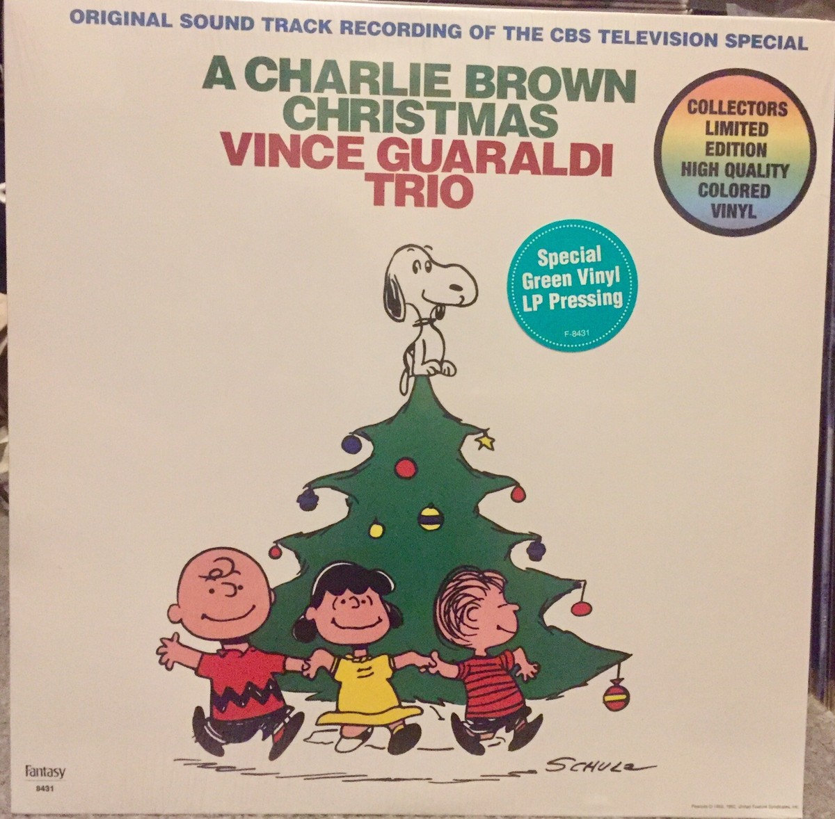 VINCE GUARALDI TRIO Charlie Brown Christmas Green Wax LP Peanuts