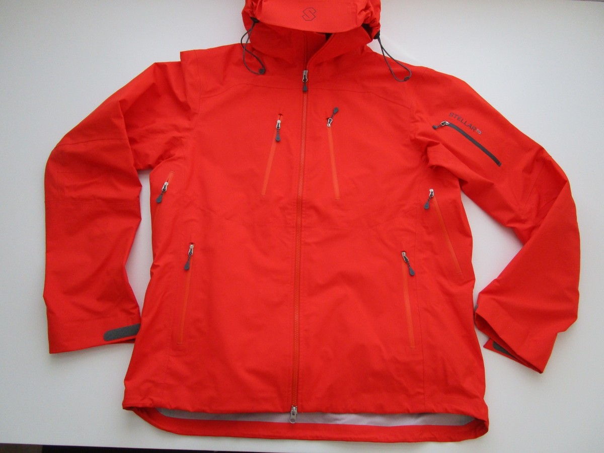 Mens XXL Stellar Equipment EQ Shell Jacket Ski Snowboarding orange