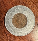 New York Buffalo Pan-American Expo Encased 1901 Indian Head Cent Good Luck Token