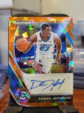 2021-22 PRIZM DRAFT RC AUTO DAMIEN JEFFERSON ORANGE CRACKED IC #DP-DJE