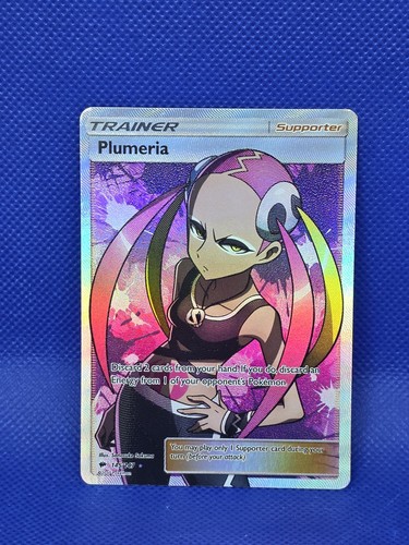 Pokemon Plumeria Full Art Holo Ultra Rare Sun Moon - Burning Shadows 145/147