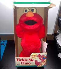 TYCO Sesame Street Tickle Me Elmo 1996 Red Interactive Talking Plush Read Desc