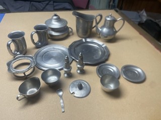 Assorted Brands Mixed Lot VTG Pewter For Scrap Melting 11 lbs
