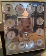 BRAND NEW Carter  s My First Year Silver Picture Frame Newborn To 1 Year Old