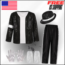 Pop Star Costume Dance Party Outfit, 80s 90s, Dance Star Set Costume 5-7 Years 