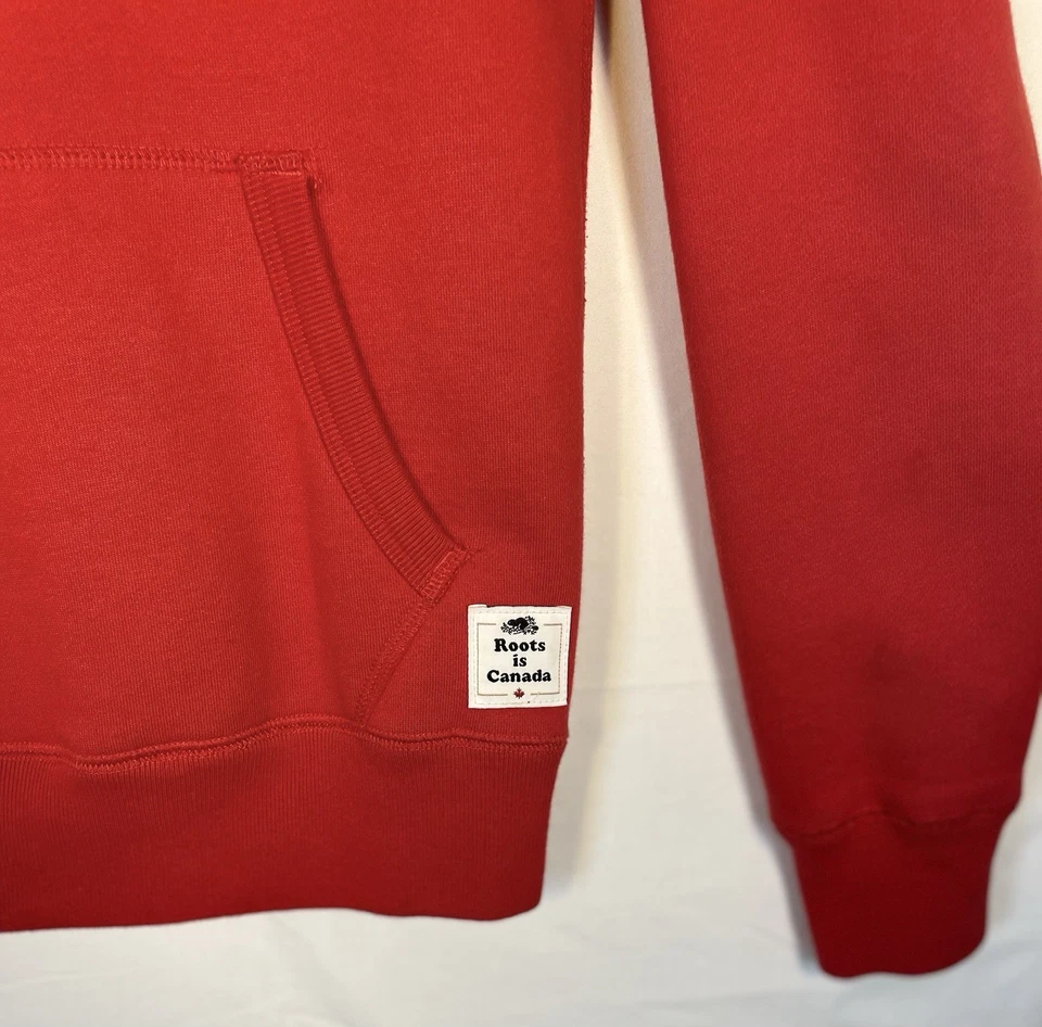 Sudadera deportiva con capucha roja Roots Canada Beaver XS/pequeña Foto 3 de 4
