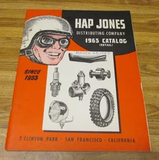 Vintage 1963 HAP JONES Distributing Company Motorcycle Parts Catalog