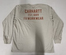 Carhartt Force FR Mens XL Beige Flame Resistant Long Sleeve Pocket Shirt 36
