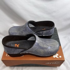 Dansko XP Animal Print Slip On Gray Comfort Shoes Clogs Women's US5.5 EU Size 36