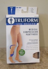 Truform 20-30 mmHg Compression Pantyhose - Beige - Petite