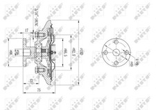 Embrayage visco du ventilateur thermique 49592 NRF pour JEEP CHEROKEE