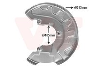 VAN Wezel Spritzblech, Bremsscheibe Rechts, Vorderachse U.A. FüR Seat, Skoda, VW