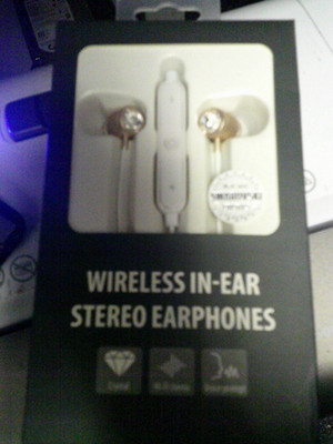 Swarowsky Wireless IN-EAR Stereo Kopfhörer, Bluetooth , Gold mit Kristall