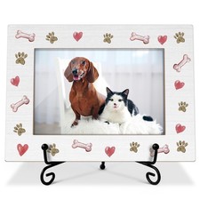 Dog Picture Frame Paw Print Frame Memorial Gifts for Dog Mom Loss of Pet Symp...