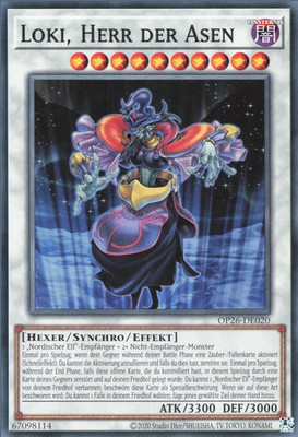 YuGiOh Loki, Herr der Asen OP26-DE020 Common Deutsch Neu unl.