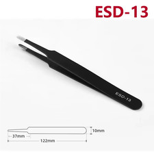 Precision Tweezers Set ESD Anti-Static Stainless Steel Tweezers Repair Tools for