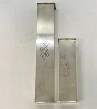 International Silver Vanity Travel Boxes Sterling Vintage Monogram