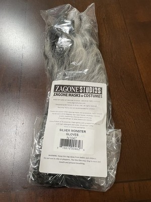 ZAGONE STUDIOS SILVER MONSTER GLOVES N1047