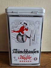 Top seltene Blechdose August M&uuml;nchhausen Kaffee Bremen in sehr gutem Zustand!