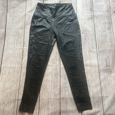 Zenana Faux Leather Black High Waist Leggings Pants Womens Size Large Biker