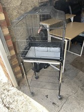 Large Metal Bird Cage with Rolling Stand for Parrot and Budgie