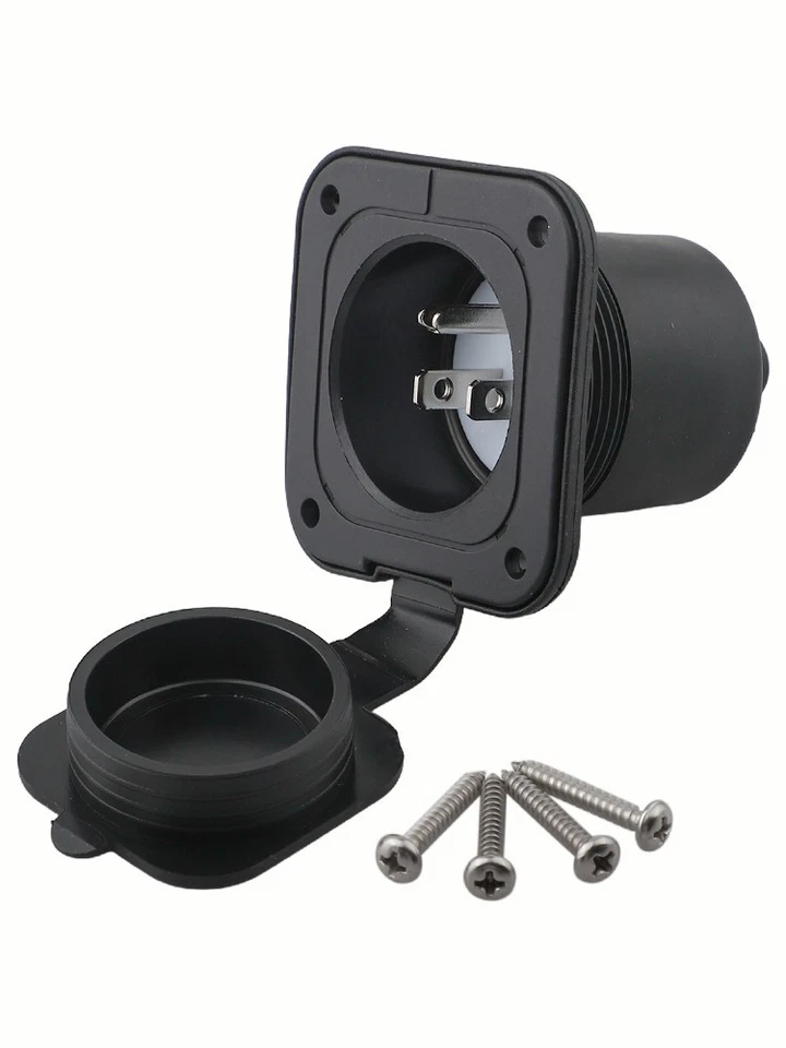 New Stable Flanged Power Socket 3750W 50Hz/60Hz AC Port IP65 Nylon Shell - Image 4 of 4