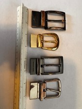 Set of Four Basic Reversible Belt Buckles Used