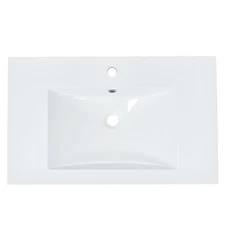 [Sink Only]30x18 inch rectangular single hole bathroom resin sink, vanity top si