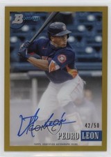 2021 Bowman Heritage Chrome Prospect Gold Refractor 42/50 Pedro Leon Auto 06qf
