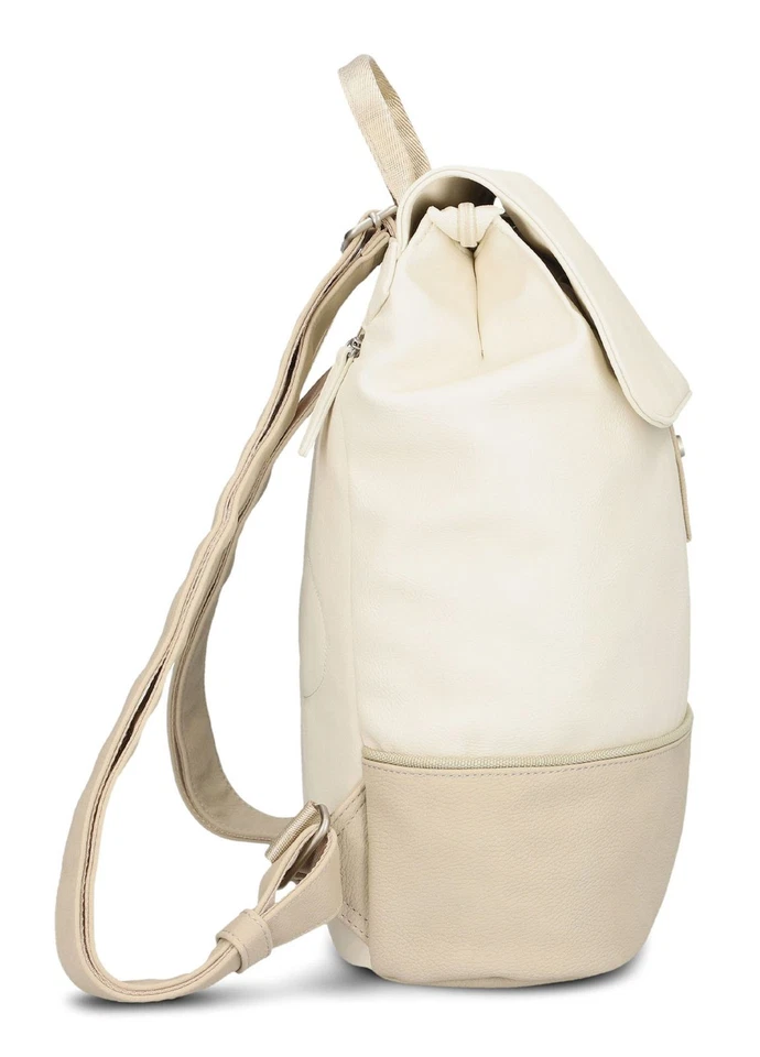 zwei Jana JR13 Rucksack Rucksack Nubuk-Linen beige creme Neu - Bild 3 von 4