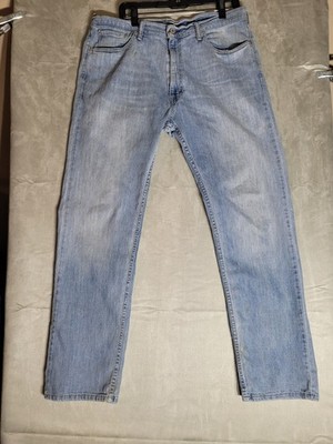Levis 505 Jeans Men's W36xL32 Light Wash Some Fading Scant Light Brown Stains 