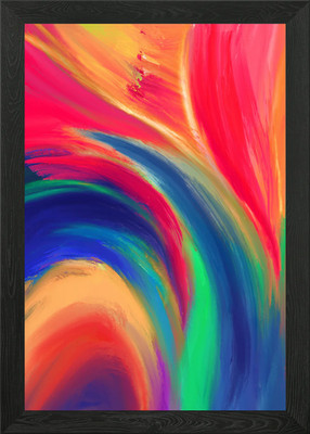 Singularität Regenbogenloch gerahmtes Wandbild Poster Leinwanddruck Bild
