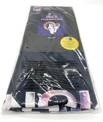 LA Rams Appliquéd  Flag Two Sided 28 X 44  NFL Football Team Sports America