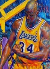 Shaquille O'neal Grailpop Art Card Print Artist Signed Limited /30 ACEO S2#01