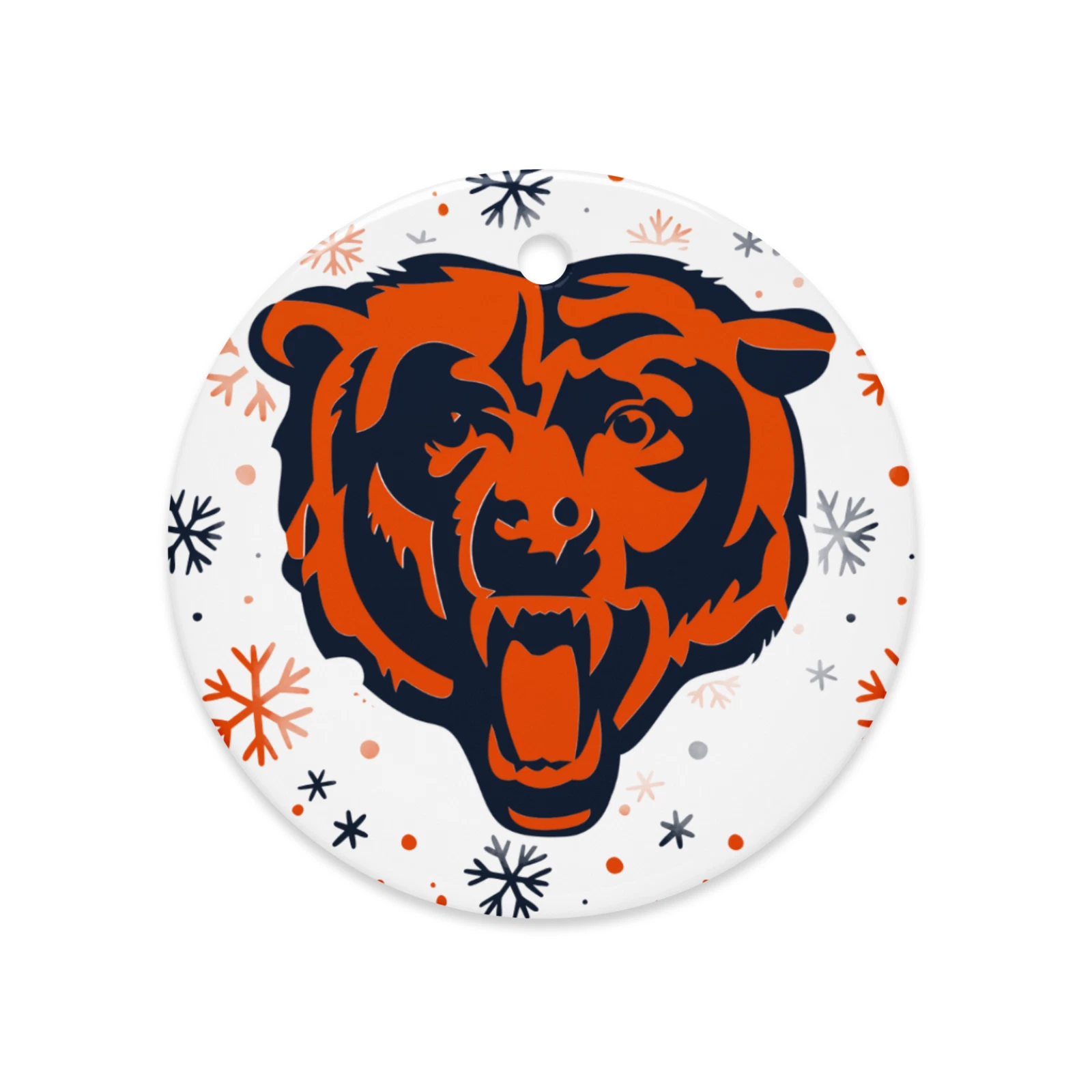 Chicago Bears Christmas Tree Holiday Flat Ornament